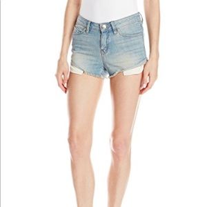 BCBGeneration Hippie Festival Trendy Distressed denim jean shorts Size 24
